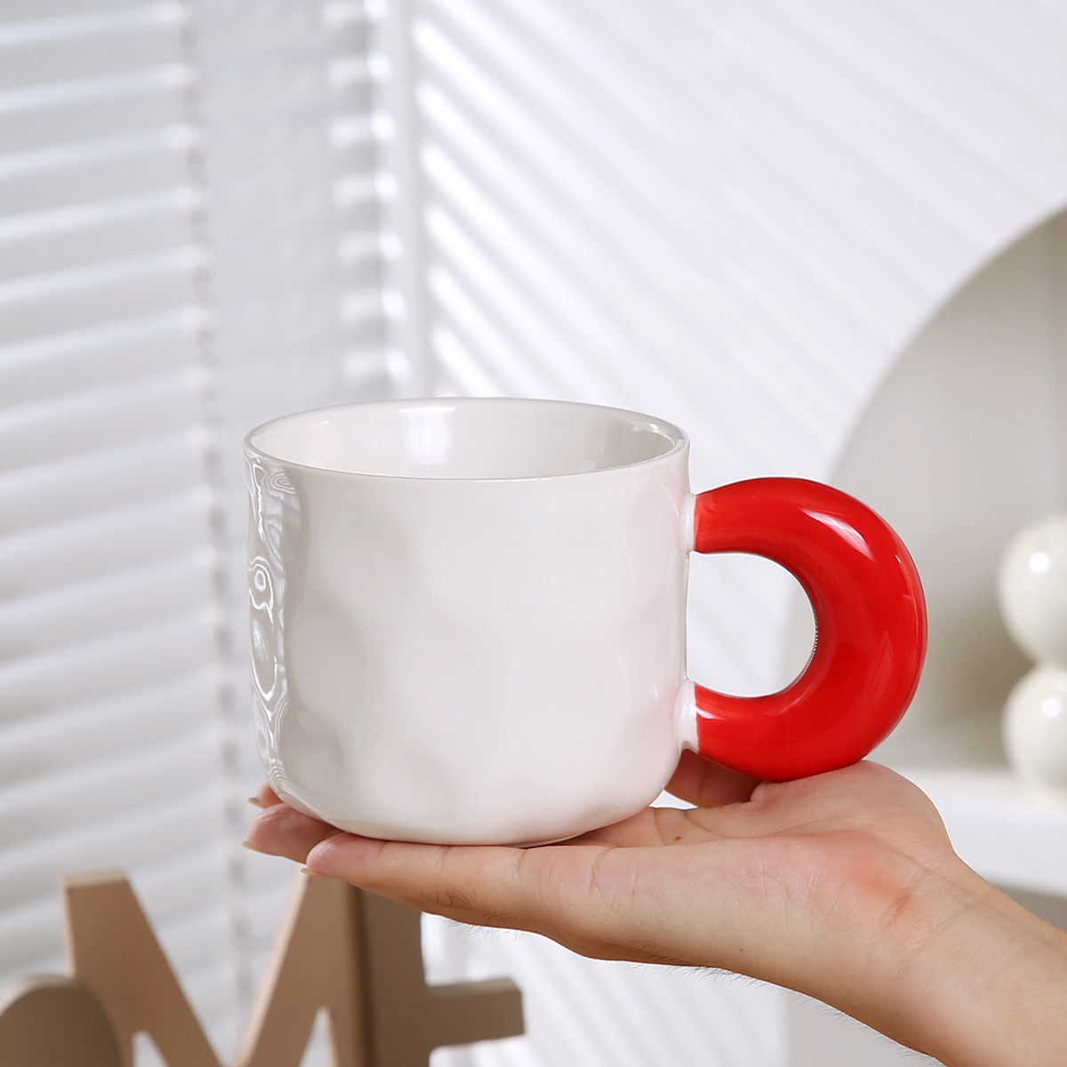 Casual Lindo Multicolor Color Sólido Cerámica Cuchara Taza 1 Juego display picture 10