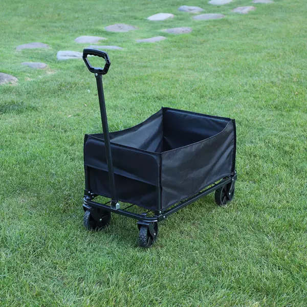 Cross-border foldable camping cart, large-capacity portable trolley for home use, market stalls, grocery shopping, outdoor camping, wholesale