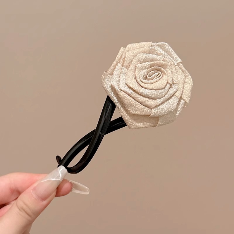 Nuevo estilo chino rosa seca torcida clip de cabello torcido cabeza detrás de clip de cabello de carácter de alta calidad temperamento clip de cabello para mujeres