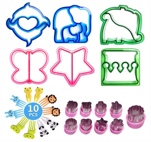 Amazon 25-piece set of plastic sandwich bread toast biscuit fruit cutting mold DIY baking tool set
