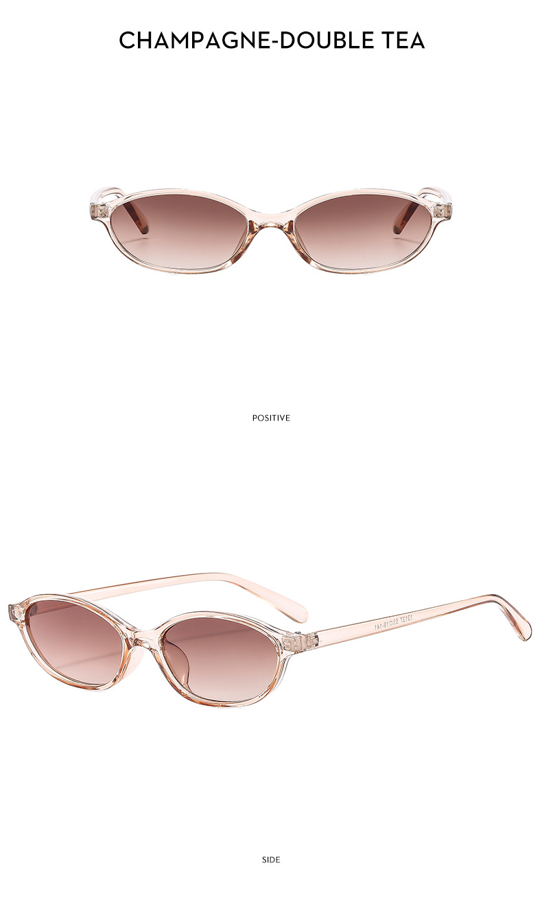 Streetwear Style Streetwear Solid Color Ac UV400 Protection Oval Frame Full Frame Women's Sunglasses