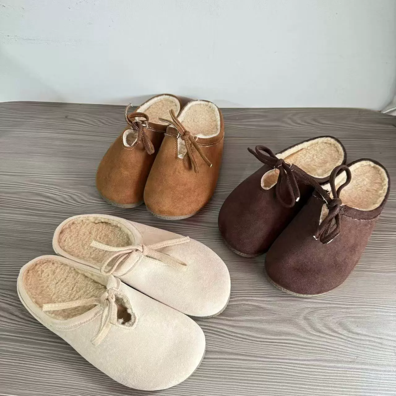 Мори ретро круглая голова шнуровка с половинными тапочками 2024 женщины носят уродливые педали Мэри Джейн теплая девушка