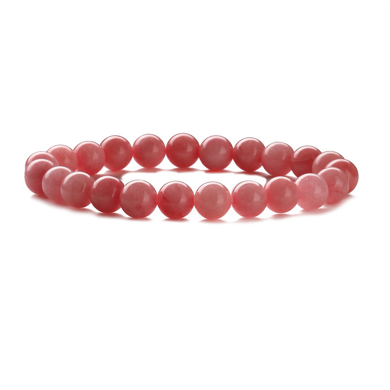 Fábrica directa de piedra natural pino blanco pulsera de cuentas orquídea pulsera acabado joyería pulsera multicolor al por mayor para hombres y mujeres