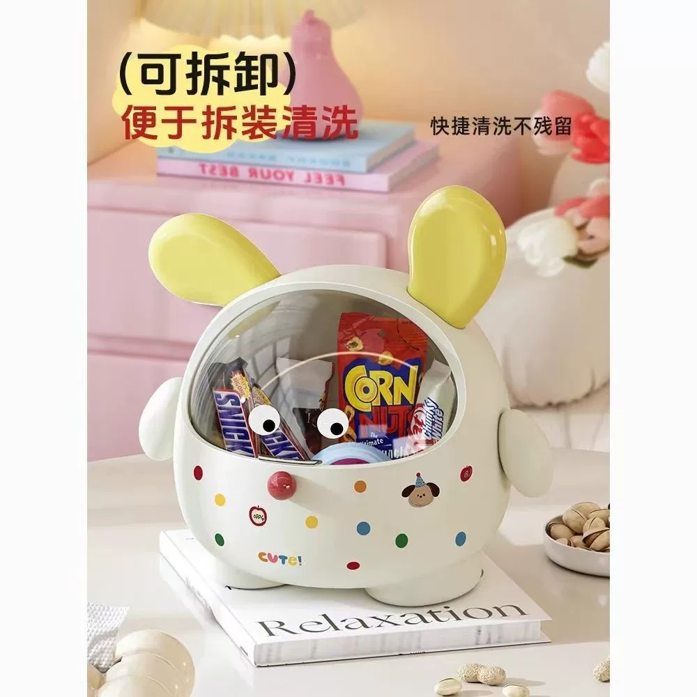 Capacious plastic garbage can for home use, universal storage system, home decor