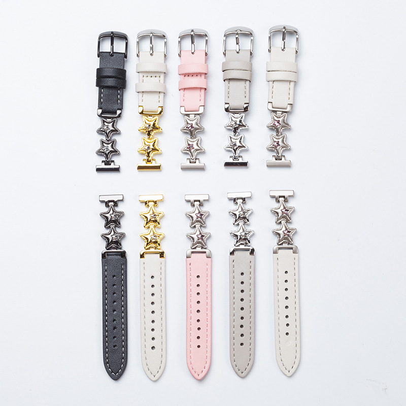 Suitable for Xiaomi 8/9Nfc Bracelet Strap, Small Fragrant Star Belt, Redmi 9Pro High-End Leather Inlaid with Diamonds