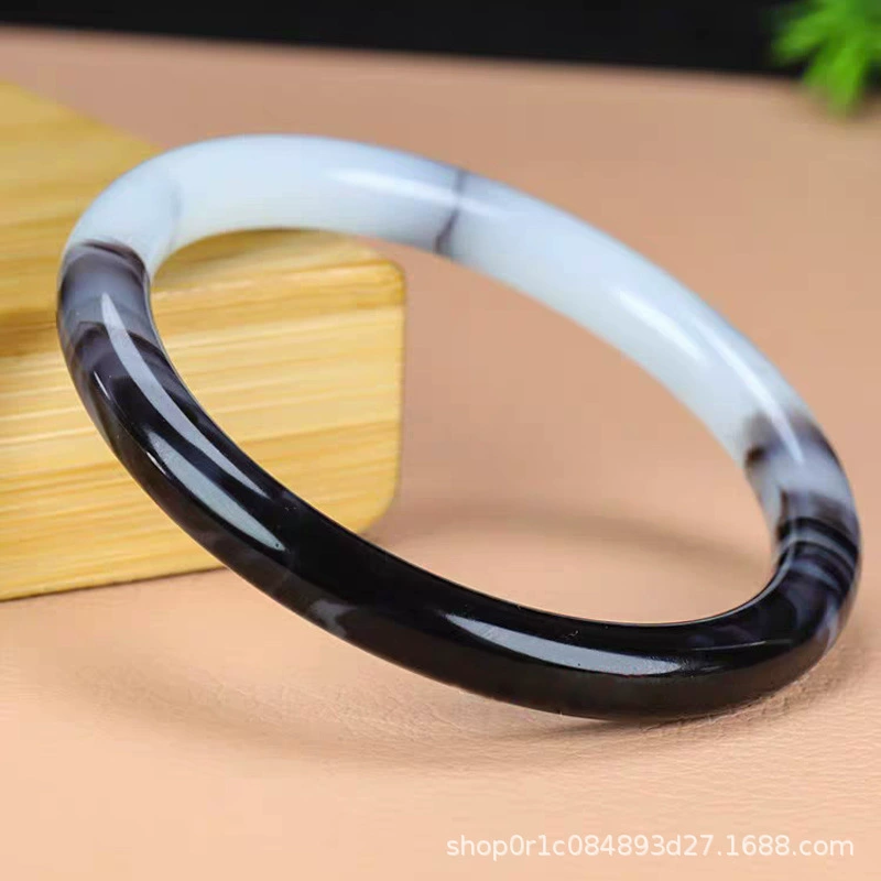Blue and white women's bracelet jade