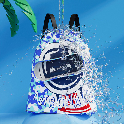 Children's backpack waterproof wet and dry backpack Oxford cloth stain-resistant cartoon beach travel bag swimming bag