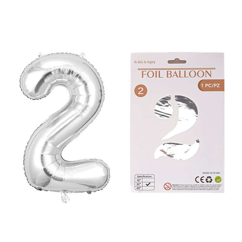 Globo de película de aluminio digital de 32 pulgadas, tarjeta de papel, tapa dura, paquete individual, cuerpo delgado, fiesta digital, globo decorativo flotante