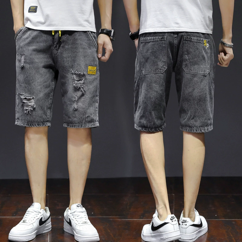 Джинсовая юбка, шорты, модные брюки, свободный прямой крой, корейский стиль