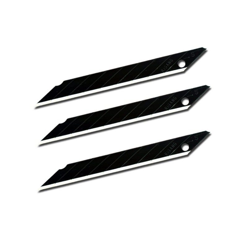 日钢90K小美工刀片黑刃介刀片30度角手工刀片皮革裁纸刀片100片包