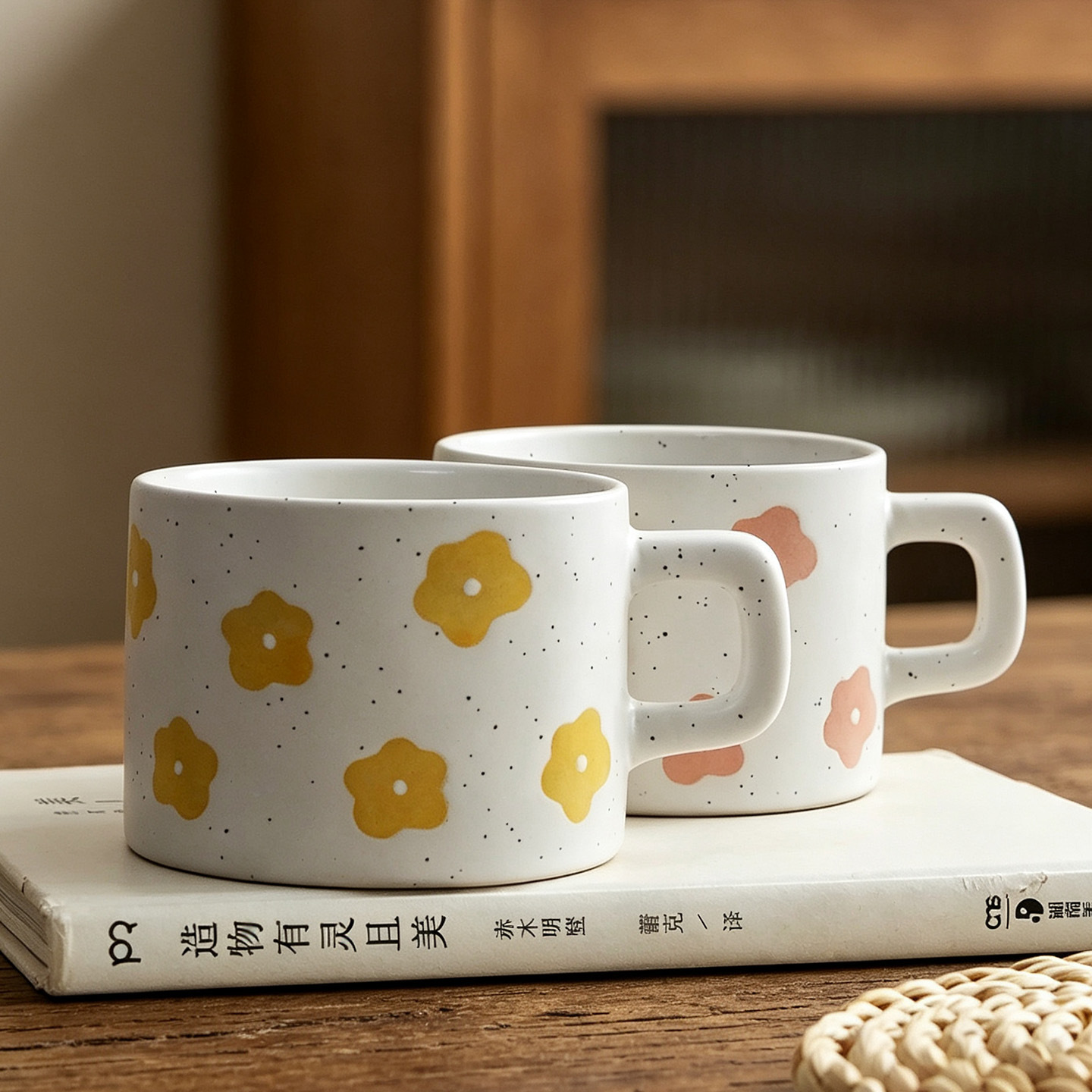 Taza de flores taza de café dulce o salado taza de cerámica taza de marca de oficina casa taza de agua taza de pareja taza de menú