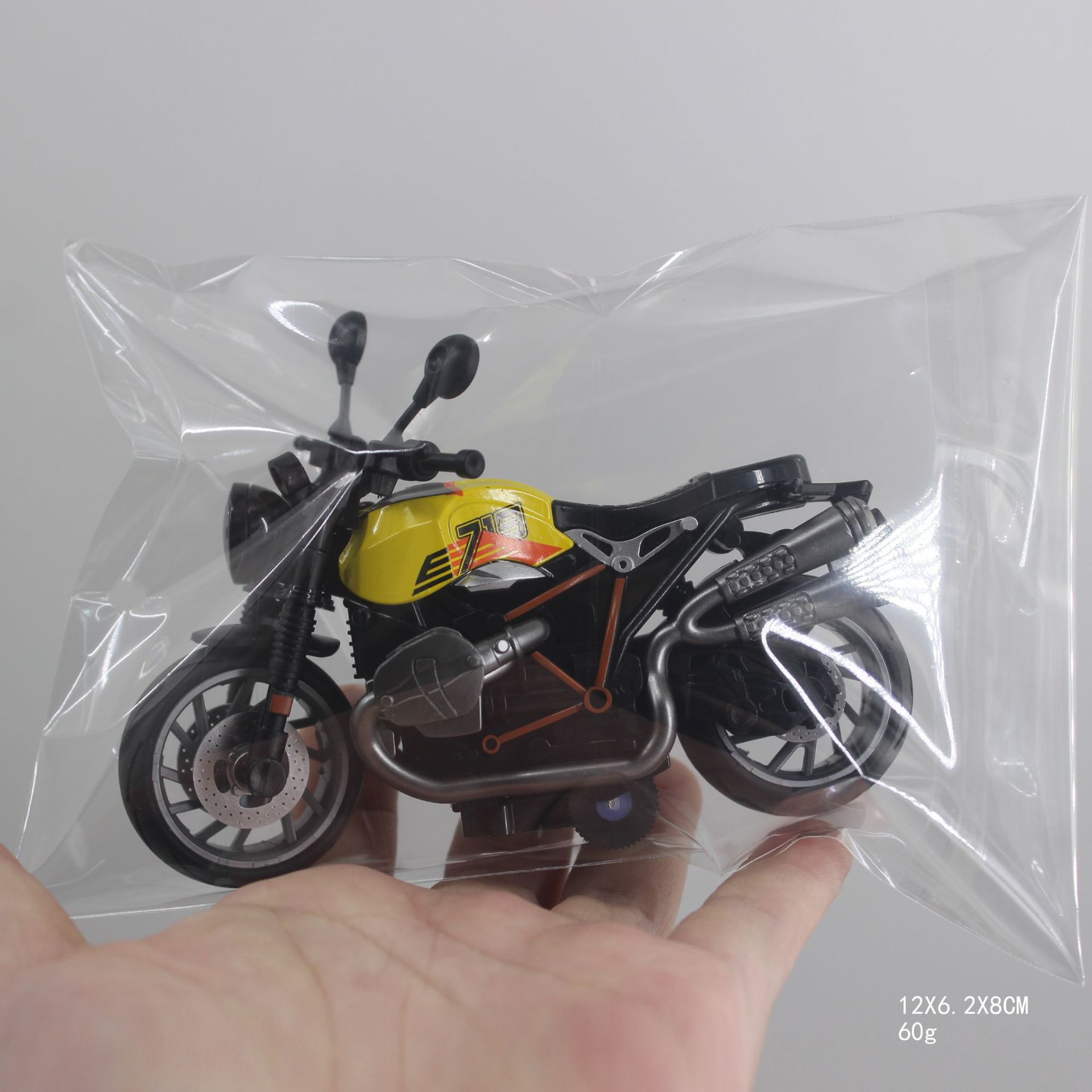 【60G】OPP 가방 H7788-3 노란색 라떼 시뮬레이션 오토바이 모델