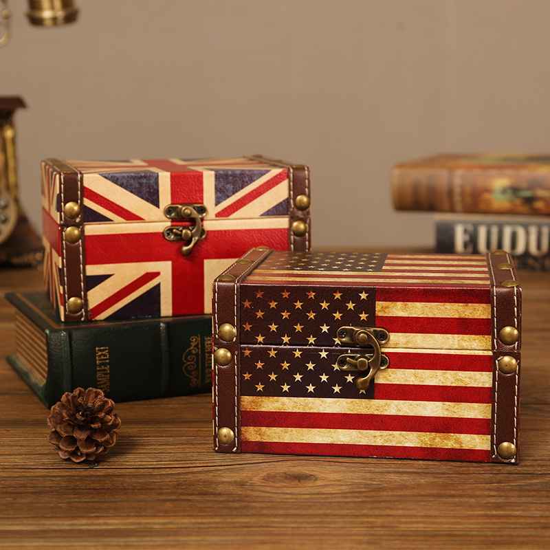 厂家批发欧式复古木盒桌面收纳盒仿古小盒子储物盒喜糖盒欧式木盒