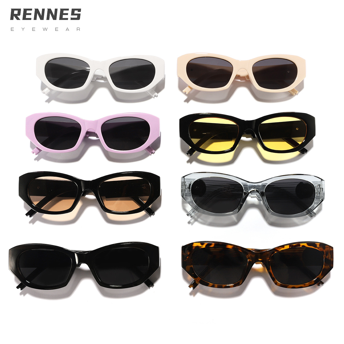 Alta calidad nuevo estilo europeo y americano retro pequeño marco y2g estilo contraste color moda todo-juego gafas de sol