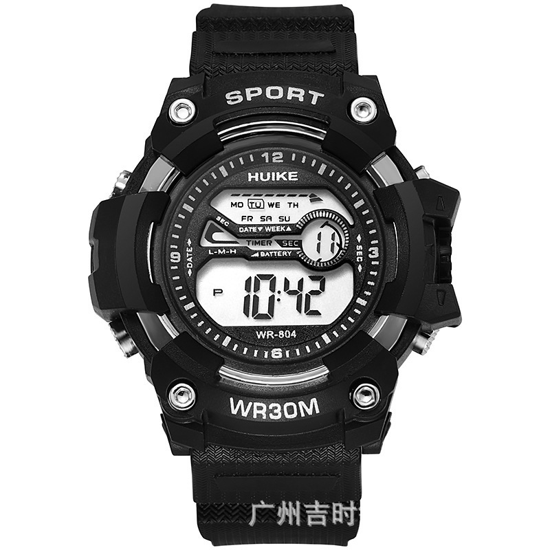 Nuevo reloj electrónico transfronterizo para estudiantes masculinos y femeninos, versión coreana, reloj electrónico simple, resistente al agua, resistente a caídas, luminoso y multifuncional para estudiantes de secundaria