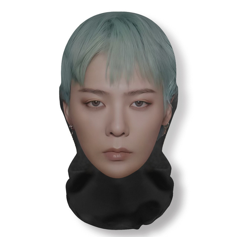新款3D仿真人明星人脸装扮头套派对装饰面罩明星全脸搞笑网纱头套|undefined