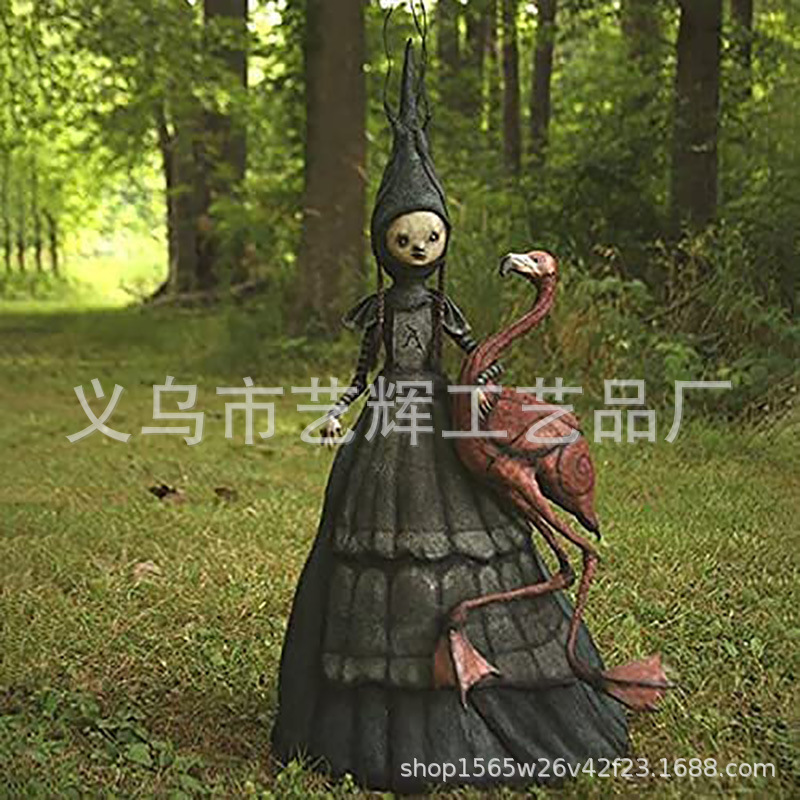 Cross Border Spooky Art Doll Forest Fantasy Sculpture Nightmare Witch Resin Crafts Halloween Decorations