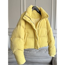 2025新款丝绒 加厚鹅绒 款立领休闲面包羽绒服外套批发B1DY88158