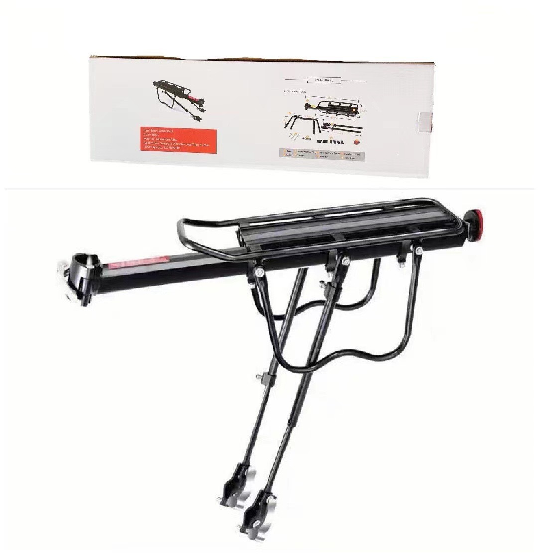 Bicicleta de liberación rápida estante trasero bicicleta de montaña estante de cola estante de asiento trasero estante de equipaje tripulado accesorios de equipo de bicicleta