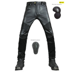 VOLERO motorcycle rider straight-leg riding pants anti-fall pants motorcycle waterproof windproof stretch leather pants racing pants