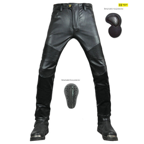 VOLERO motorcycle rider straight-leg riding pants anti-fall pants motorcycle waterproof windproof stretch leather pants racing pants
