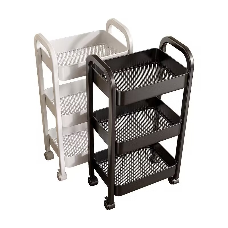 Estante para carro de cocina, canasta de frutas y verduras, canasta de almacenamiento móvil multicapa, estante de almacenamiento para bocadillos