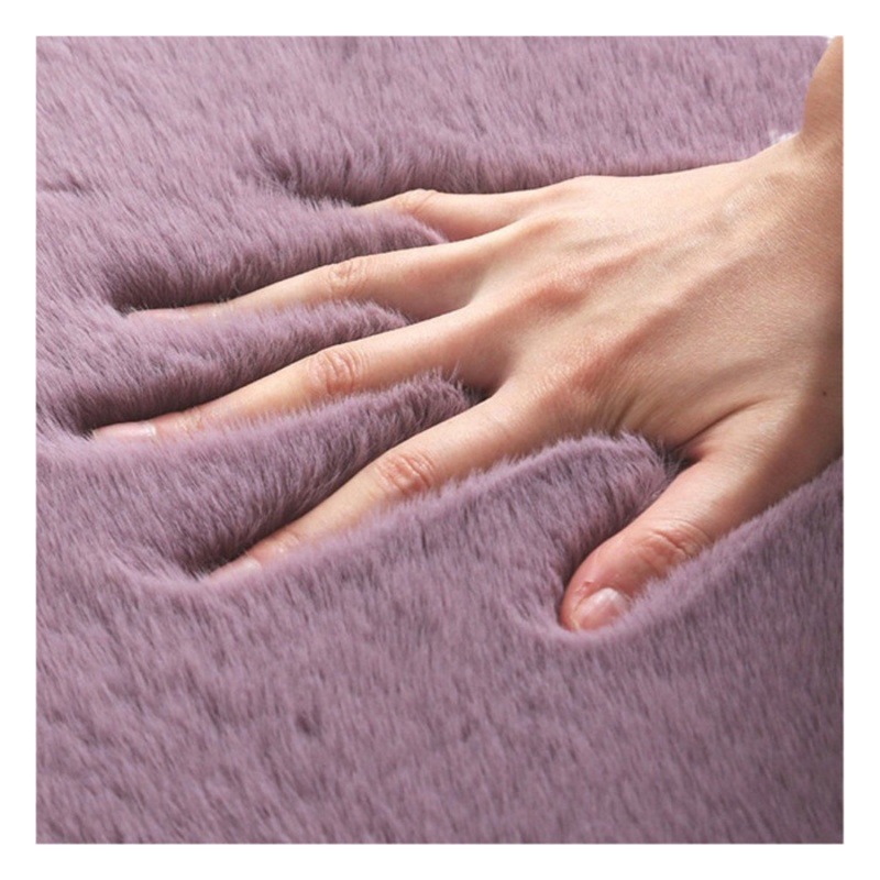 Alfombra estilo INS de pelo sintético tipo conejo, suave, lavable, ideal para dormitorio, sala o ventana decorativa