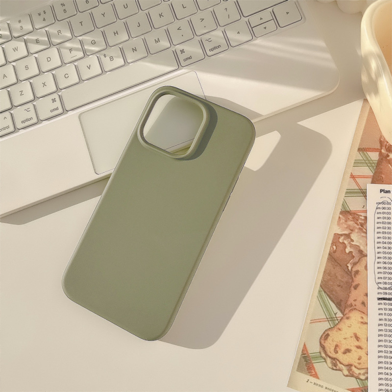 高品質真液体シリカゲルiPhoneアップル15携帯ケース14promax韓国系12高級13純色11|undefined