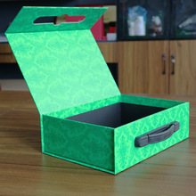 富贵纹礼品盒手提翻盖红酒盒高档磁吸翻盖盒印刷logo礼盒空盒批发