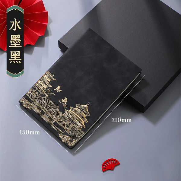 Soft leather intimate book -ink black black