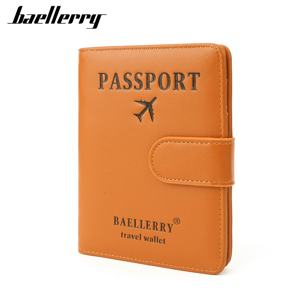 Baellerry, новый мужской и женский универсальный чехол для паспорта с RFID-меткой и антимагнитной пряжкой, для документов, проездных через границу, простой чехол для карт