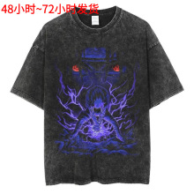 Men Harajuku Streetwear Vintage Black Tshirt Anime Naruto Pr