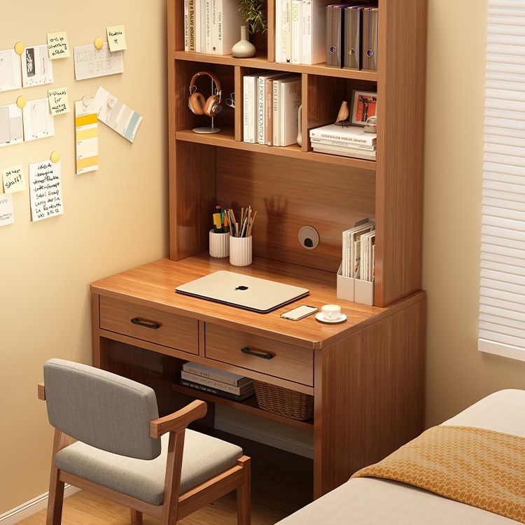 Desk Bookshelf Integrated Table Student Home Study Writing Desk Bedroom Office Computer Desk Small Apartment Wall Narrow Table