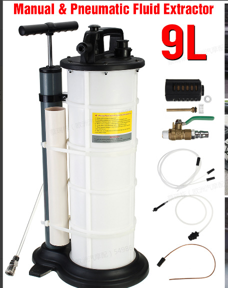 Máquina de bombeo manual de 7/9L, aspiradora de aceite para automóvil, bomba de bombeo manual, aceite de automóvil, herramienta de bombeo de aceite de freno