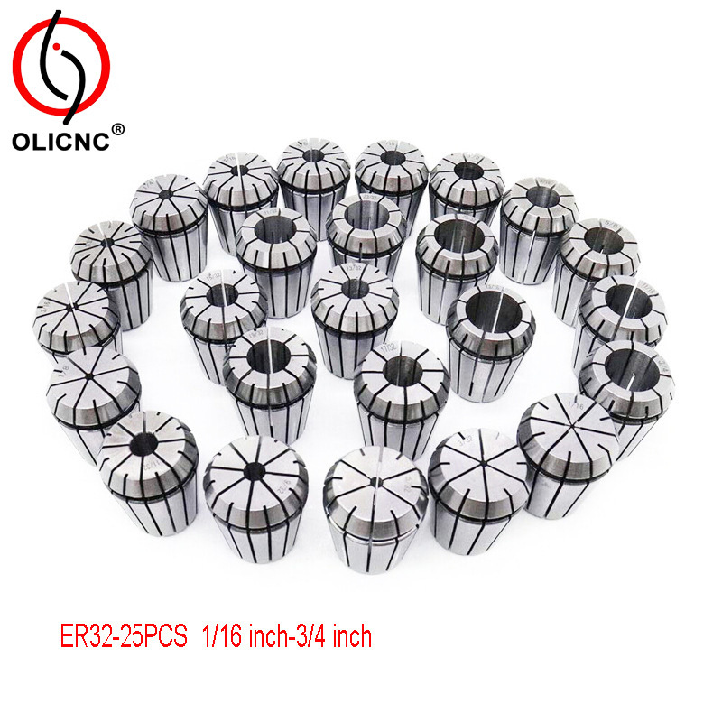 ER32筒夹套装 ER32-25PCS 套装 1/16-3/4  Collet set 跨境批发