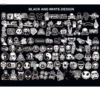 100 pieces of black and white