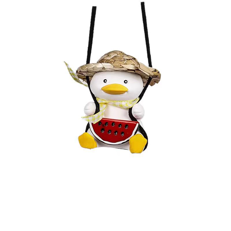 Cross-Border Wholesale Car Hanging Ornaments Swing Duck Car Rearview Mirror Car Interior Decoration Car Hanging Decorations Car Accessories