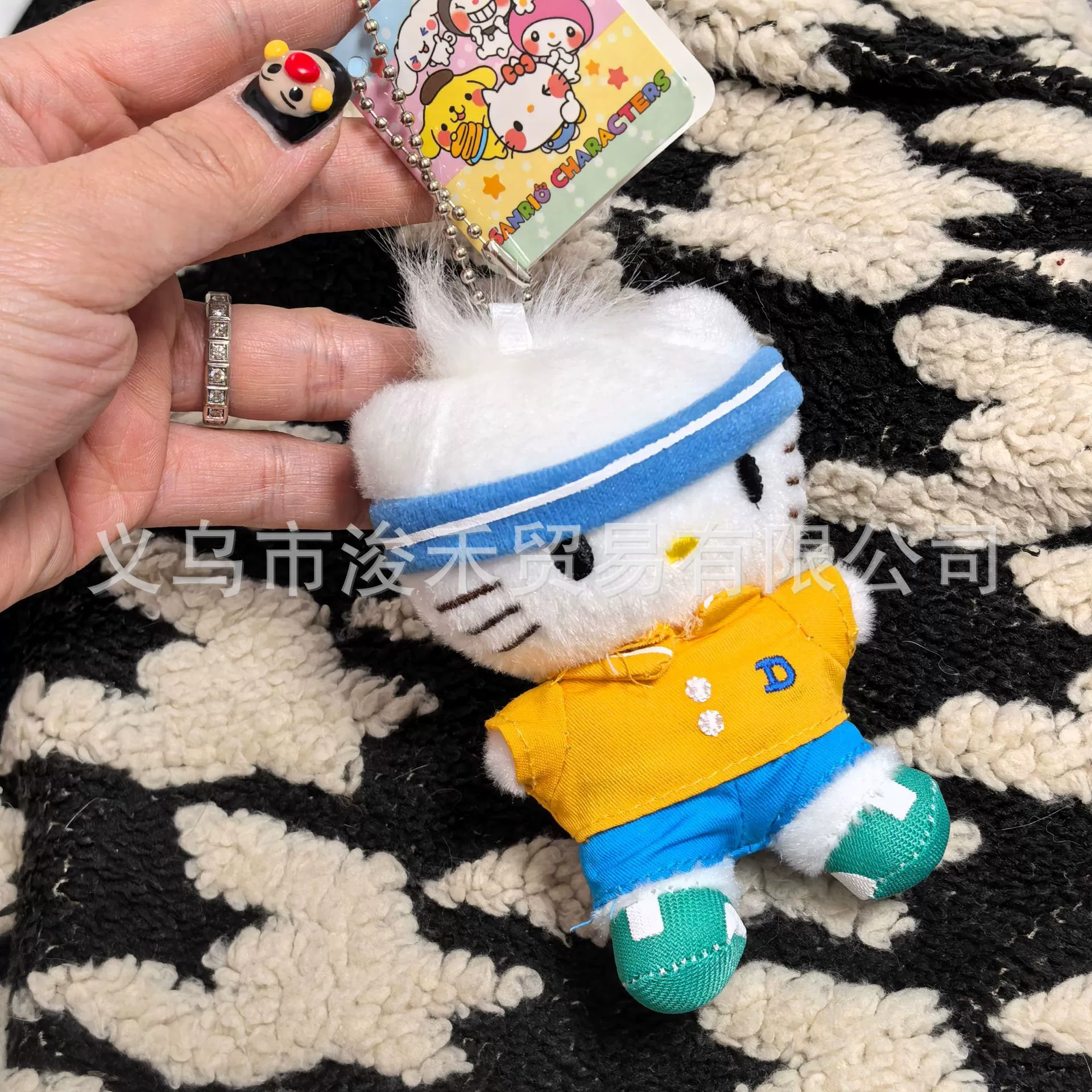 Плюшевый брелок-подвеска Hello Kitty, милый кукольный брелок для сумки, 11 см, легкий и прочный