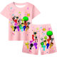 Foreign trade cross-border rhythm box sprunki boys and girls summer pajamas suit