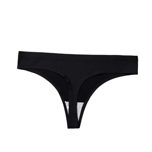 Ice silk seamless underwear women's low-waist sexy European and American thong