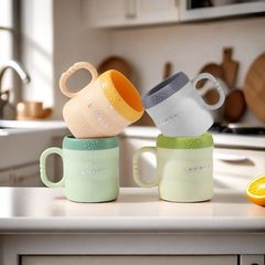 二重層マウスウォッシュカップ、厚みのある模造セラミック歯ブラシカップ、家族親子カップ、カップル竹カップ、歯磨きカップ、ドロップシッピング