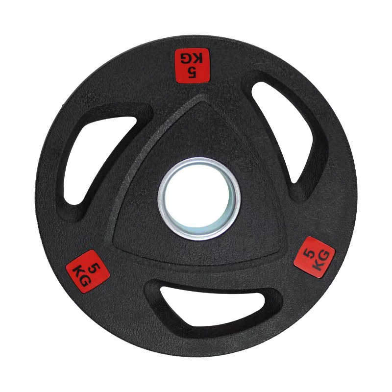 Hoja de barra de agarre de mano de tres agujeros Hoja de campana voladora Hoja de dimbre Hoja de peso de 5cm Hoja de campana voladora de gran agujero para gimnasio