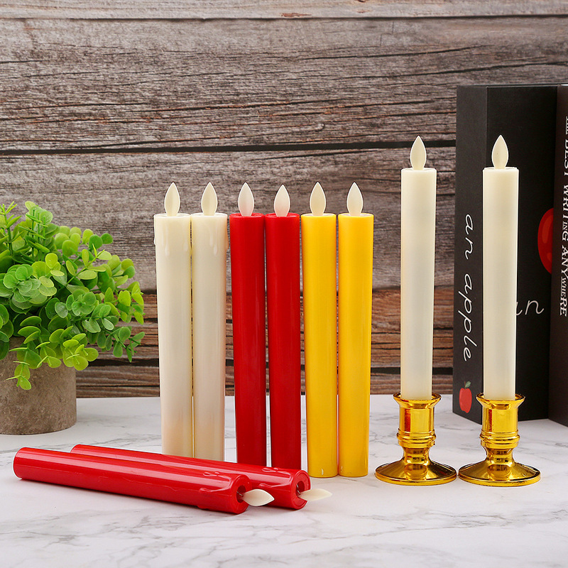 Factory direct long rod electronic candle Buddha blessing candle lamp swing flame simulation smokeless wedding decoration lamp Factory direct long rod electronic candle Buddha blessing candle lamp swing flame simulation smokeless wedding decoration lamp