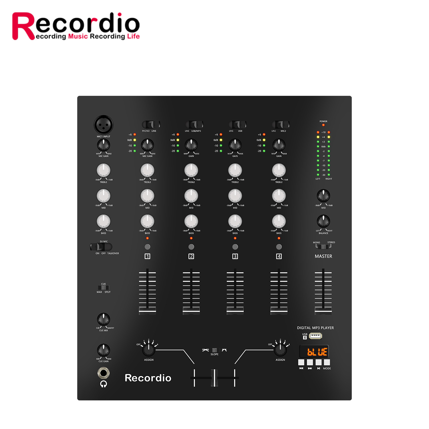 GAX-DM6 家用舞台演出带效果带蓝牙多功能小型4路混音器6路调音台