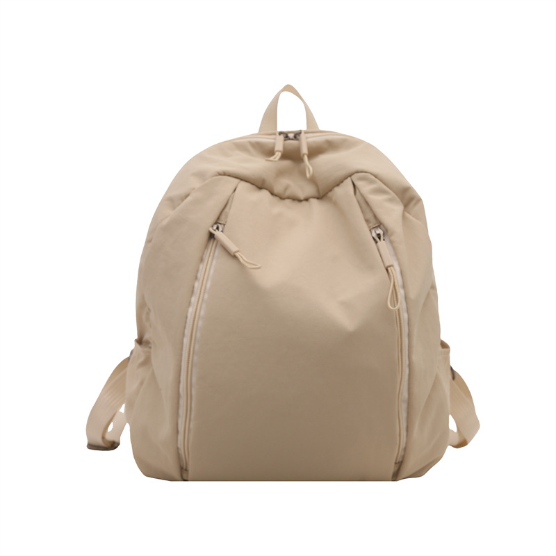 Mochila de clase universitaria casual nicho de diseño de color sólido 2025 nueva gran capacidad de viaje de viaje de viaje de la moda