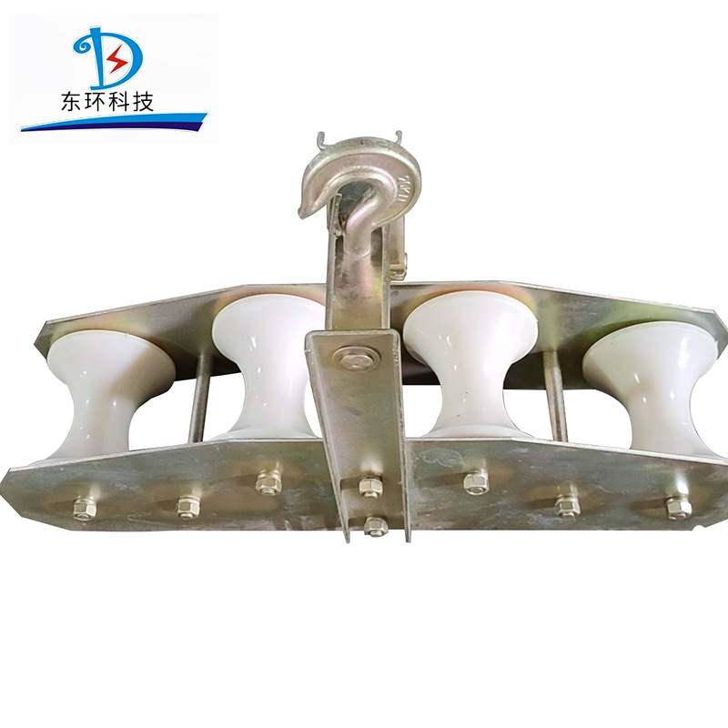 SHZHD10组合式光缆滑车四轮六轮四联电缆滑车