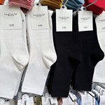 【现货】秋季新款韩国进口纯色袜子2891 东大门百搭舒适女长筒袜