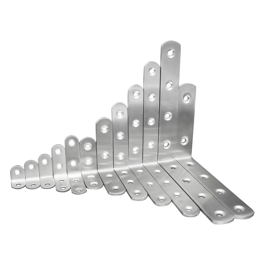 Espesante de acero inoxidable ángulo partición soporte laminado conector L-tipo ángulo de soporte de 90 grados de ángulo recto hoja de hierro