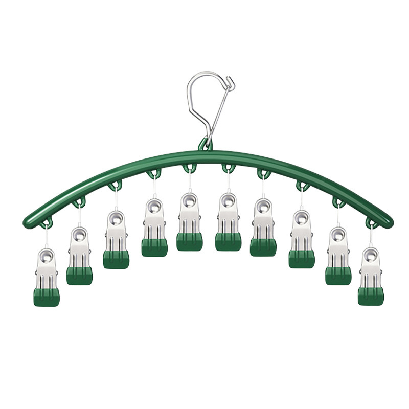 Calcetines de acero inoxidable percha de secado multi-clips sin marcas para ropa interior para ropa interior percha de secado multifuncional a prueba de viento