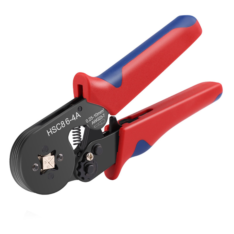 Juego de alicates de prensado de terminales tubulares/de aguja HSC8 6-4A/6-6 mini alicates europeos tipo E alicates de trinquete para terminales